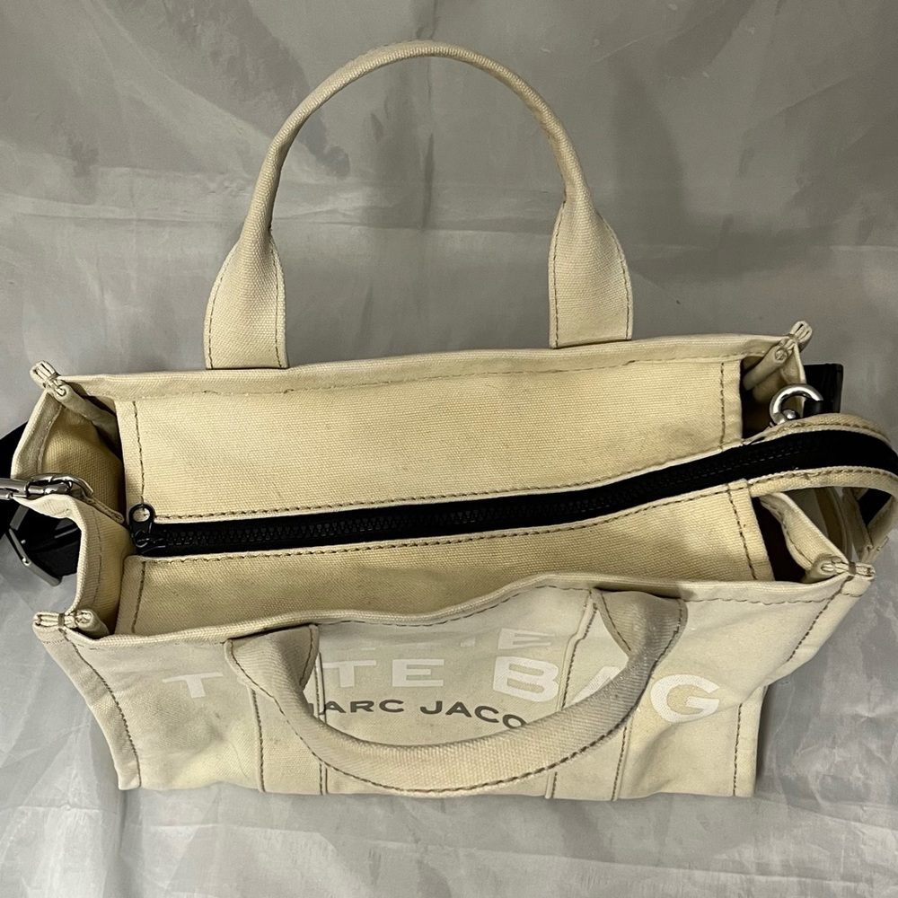 Marc Jacobs The Tote Bag Canvas Medium Beige - Picture 12 of 15